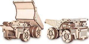 EcoWoodArt EWA Drewniane Puzzle 3D Mini Belaz 4