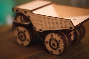 EcoWoodArt EWA Drewniane Puzzle 3D Mini Belaz 6