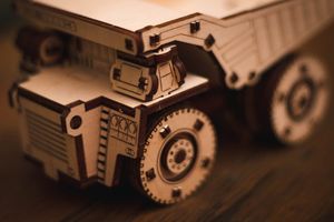 EcoWoodArt EWA Drewniane Puzzle 3D Mini Belaz 9