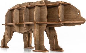 EcoWoodArt EWA Drewniane Puzzle 3D Organizer Niedźwiedź 1