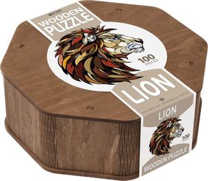 EcoWoodArt EWA Drewniane Puzzle 3D Klocki Układanka Lew 8