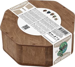 EcoWoodArt EWA Drewniane Puzzle 3D Klocki Układanka Kameleon 6
