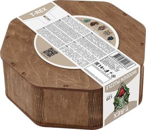 EcoWoodArt EWA Drewniane Puzzle 3D Klocki Układanka T-Rex 4