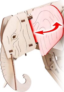 Mr.Playwood Mr.Playwood Drewniany Model Puzzle 3D Słoń 9