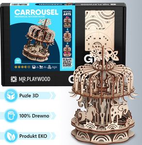 Mr.Playwood Mr.Playwood Drewniany Model Puzzle 3D Karuzela XL 9