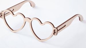 Mr.Playwood Mr.Playwood Drewniany Model Puzzle 3D Okulary Serce 2