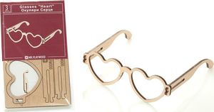 Mr.Playwood Mr.Playwood Drewniany Model Puzzle 3D Okulary Serce 5
