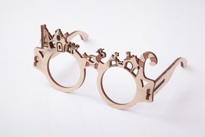 Mr.Playwood Mr.Playwood Drewniany Model Puzzle 3D Okulary Caramel House 2