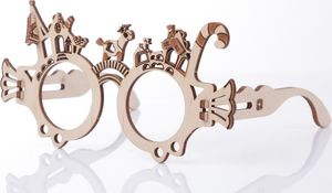 Mr.Playwood Mr.Playwood Drewniany Model Puzzle 3D Okulary Caramel House 4