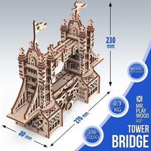 Mr.Playwood Mr.Playwood Drewniany Model Puzzle 3D Tower Bridge S 5
