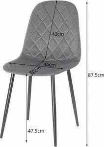 Leobert Krzesło ASTI - ciemna zieleń aksamit x 4 3