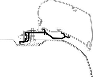 Thule Adapter do montażu markizy na dachu Thule Ducato/Jumper/Boxer.2007 L3H2 3.75m /L4H2 4.0m 1