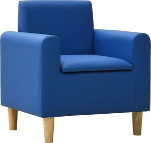 vidaXL Sofa dla dziecka, niebieska, obita sztuczną skórą 1