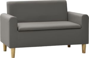 vidaXL 2-osobowa sofa dziecięca, szara, sztuczna skóra 1