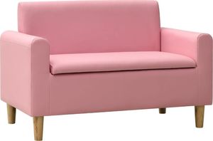 vidaXL 2-osobowa sofa dziecięca, różowa, sztuczna skóra 1