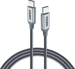 Kabel USB Choetech USB-C - USB-C 1.8 m Srebrny (6971824973099) 1