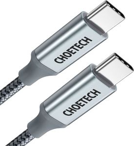 Kabel USB Choetech USB-C - USB-C 1.8 m Srebrny (6971824973099) 3