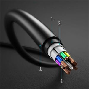Kabel USB Choetech USB-C - 3 m Czarny (6971824971521) 5
