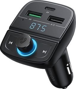 Transmiter FM Ugreen CD229 Adapter 2x USB-A 1x USB-C 3 A  (80910) 1