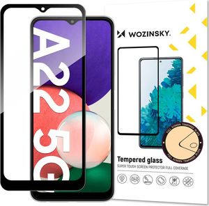Wozinsky Wozinsky super wytrzymałe szkło hartowane Full Glue na cały ekran z ramką Case Friendly Samsung Galaxy A22 5G czarny 1