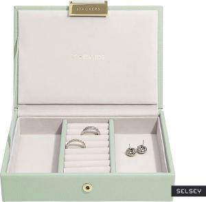 Selsey SELSEY Szkatułka na biżuterię Pebble Mini Jewellery Box zieleń szałwi 1