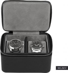 Selsey SELSEY Organizer na biżuterię Pebble Large Travel Watch Box czarny 1