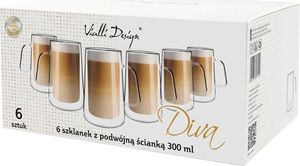 Vialli Design Kpl.6 x Szklanka termiczna podwójna ścianka 300ml 3
