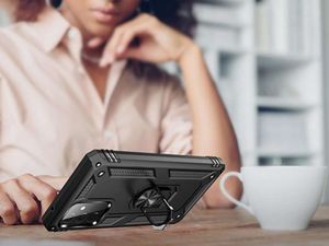 Alogy Etui pancerne obudowa Alogy Stand Armor Ring do Samsung Galaxy A52 Czarne 3