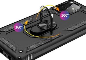 Alogy Etui pancerne obudowa Alogy Stand Armor Ring do Samsung Galaxy A52 Czarne 4