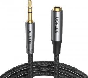 Kabel Ugreen Jack 3.5mm - Jack 3.5mm 0.5m czarny (UGR983BLK) 1