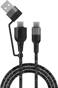 Kabel USB 4smarts USB-C - 1.5 m Czarny (4S468626) 1