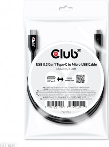 Kabel USB Club 3D USB-C - microUSB 1 m Czarny (CAC-1526) 7
