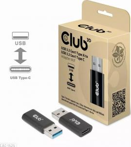 Adapter USB Club 3D CAC-1525 USB-A - USB-C Czarny  (CAC-1525) 2