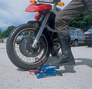 Draper Pompka nożna dwutłokowa, niebieska, 25996 2