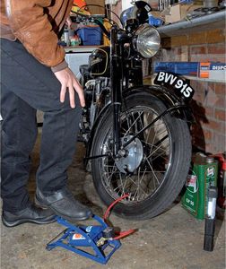 Draper Pompka nożna dwutłokowa, niebieska, 25996 6