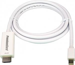 Kabel PremiumCord DisplayPort Mini - HDMI 2m biały (kportadmk04-02) 1