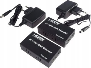 System przekazu sygnału AV PremiumCord Przedłużacz PremiumCord 4K HDMI na 100 m za pośrednictwem jednego kabla Cat5e / Cat6 2