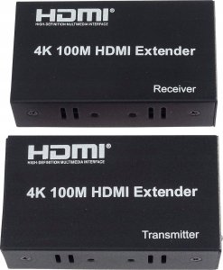 System przekazu sygnału AV PremiumCord Przedłużacz PremiumCord 4K HDMI na 100 m za pośrednictwem jednego kabla Cat5e / Cat6 4