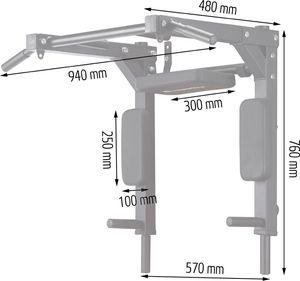 inSPORTline Drążek ścienny L-Bar 5