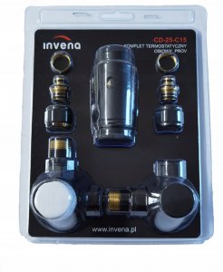 Invena INVENA KPL TERMOSTAT. OSIOWY CZARNY 19