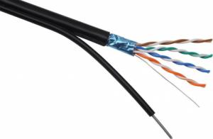 Solarix Kabel instalacyjny Solarix zewnętrzny FTP, Cat5E, drut, PE, puszka 305m SXKD-5E-FTP-PE 1