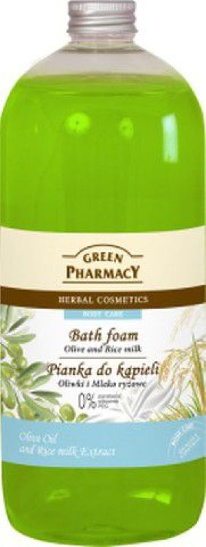 Green Pharmacy Pianka do kąpieli Oliwki & Mleko ryżowe 1000ml 1