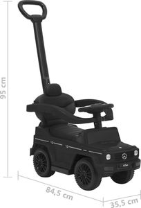 vidaXL Samochód pchacz Mercedes-Benz G63, czarny 9