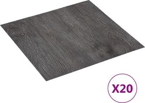 vidaXL Samoprzylepne panele podłogowe, 20 szt., PVC, 1,86 m, brązowe 1