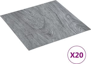 vidaXL Samoprzylepne panele podłogowe, 20 szt., PVC, 1,86 m, szare 1