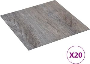 vidaXL Samoprzylepne panele podłogowe, 20 szt., PVC, 1,86 m, brązowe 1