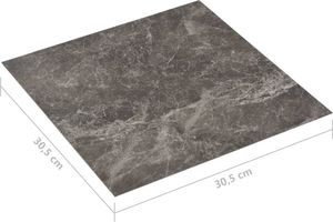 vidaXL Samoprzylepne panele podłogowe, 20 szt., PVC, 1,86 m, czarne 8