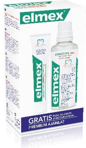 Elmex  Zestaw w kasecie Sensitive (płyn do płukania ust 400 ml + pasta do zębów 75 ml) 1
