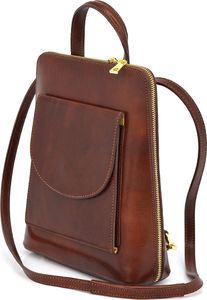 Vera Pelle vp1025 brązowy Elegancki, luksusowy plecak skórzany Nie dotyczy 2