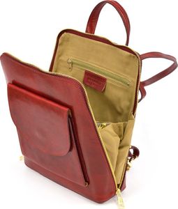 Vera Pelle vp1025 czerwony Elegancki, luksusowy plecak skórzany Nie dotyczy 3